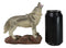 Forest Woodlands Mystical Alpha Gray Wolf Howling to The Moon Figurine 6" L