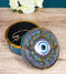 Auspicious Evil Eye With Peacock Train Sacred Compass Trinket Decorative Box