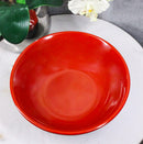 Set Of 6 Red And Black Round Medium Pasta Soup Salad Rice Melamine Bowls 9"D