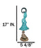 Enchanted Fairy Garden Blue Spotted Crooked Toadstool Mushroom Figurine 17"H