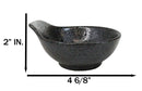 Pack Of 5 Charcoal Grey Tone Hakumu Small Ponzu Miso Soup Bowls With Handle 5oz
