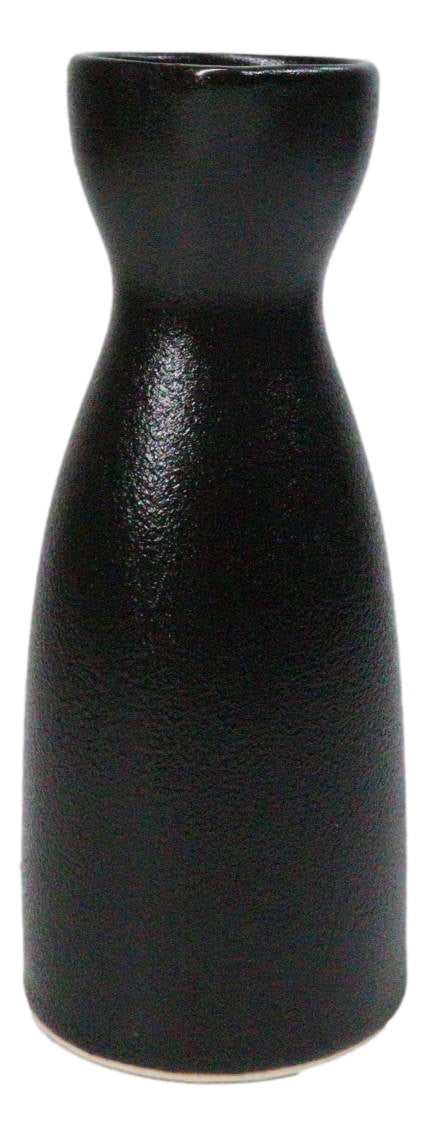 Pack Of 6 Porcelain Kokuyo Black Japanese Wine Sake Tokkuri Carafe Flasks
