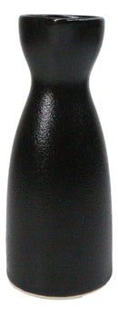 Pack Of 6 Porcelain Kokuyo Black Japanese Wine Sake Tokkuri Carafe Flasks