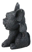 Gothic Horned Bat Cat Gargoyle Bast Figurine 4.5" H Mythical Fantasy Talisman