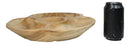 Rustic Live Edge Raw Limed Teak Wood Sectional Serving Dish Divided Tray 4 Parts