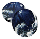 Set Of 5 Hokusai The Great Wave Of Kanagawa Mount Fuji 10"D Round Dinner Plates
