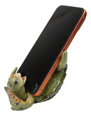 Nautical Marine Playful Green Shelled Sea Turtle On Back Flip Cell Phone Holder