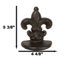 Rustic Vintaged Royal French Fleur De Lis Emblem Doorstop Door Wedge Porter