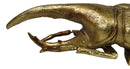 Medium Gold Resin Hercules Rhinoceros Beetle Wall Decor Or Tabletop Figurine