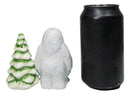 Himalayan Abominable Snowman Yeti And Pine Tree Ceramic Salt Pepper Shakers Set