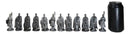 Set of 12 Medieval Crusader Knights Foot Soldiers In Suit of Armor Figurines