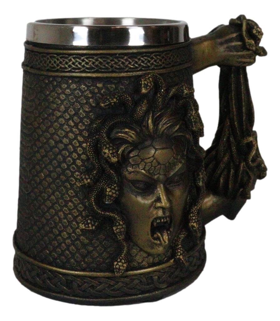 Greek Gorgon Sisters Goddess Medusa With Wild Snakes Hair And Scales Coffee Mug