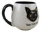 Wicca Magic Coffee Cats Feline Crescent Moon Cat With Gold Tone Ceramic Mug