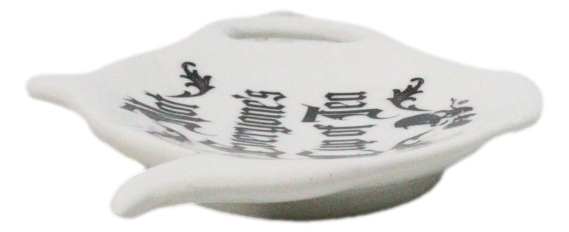 Pack Of 2 Wicca Not Everyone's Cup Of Tea Ceramic Tea Spoon Or Bag Holder Plates