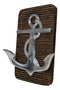 Aluminum Sailor Marine Sea Ship Anchor On Board 2 Pegs Double Wall Hook Plaque