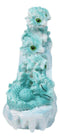 Winter Wonderland Ice Blue Baby Dragons On Frozen Bridge Glacier Rock Figurine