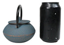 Sky Blue Hobnail Rustic Textured Petite Cast Iron Teapot 10oz Tea Pot