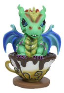 Whimsical Morning Beverage Chai With Bobert Baby Dragon In Teacup Figurine