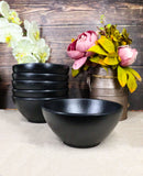 Pack Of 6 Black Silk Melamine Ramen Soup Salad Pasta Donburi Medium Bowls 26oz