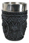 Set Of 2 Gothic Fantasy Moon Voyage Of The Dragon Celtic Knotwork Shot Glasses