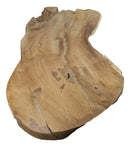 Large Bohemian Rustic Live Edge Teak Wood Charcuterie Cheeseboard 23"L