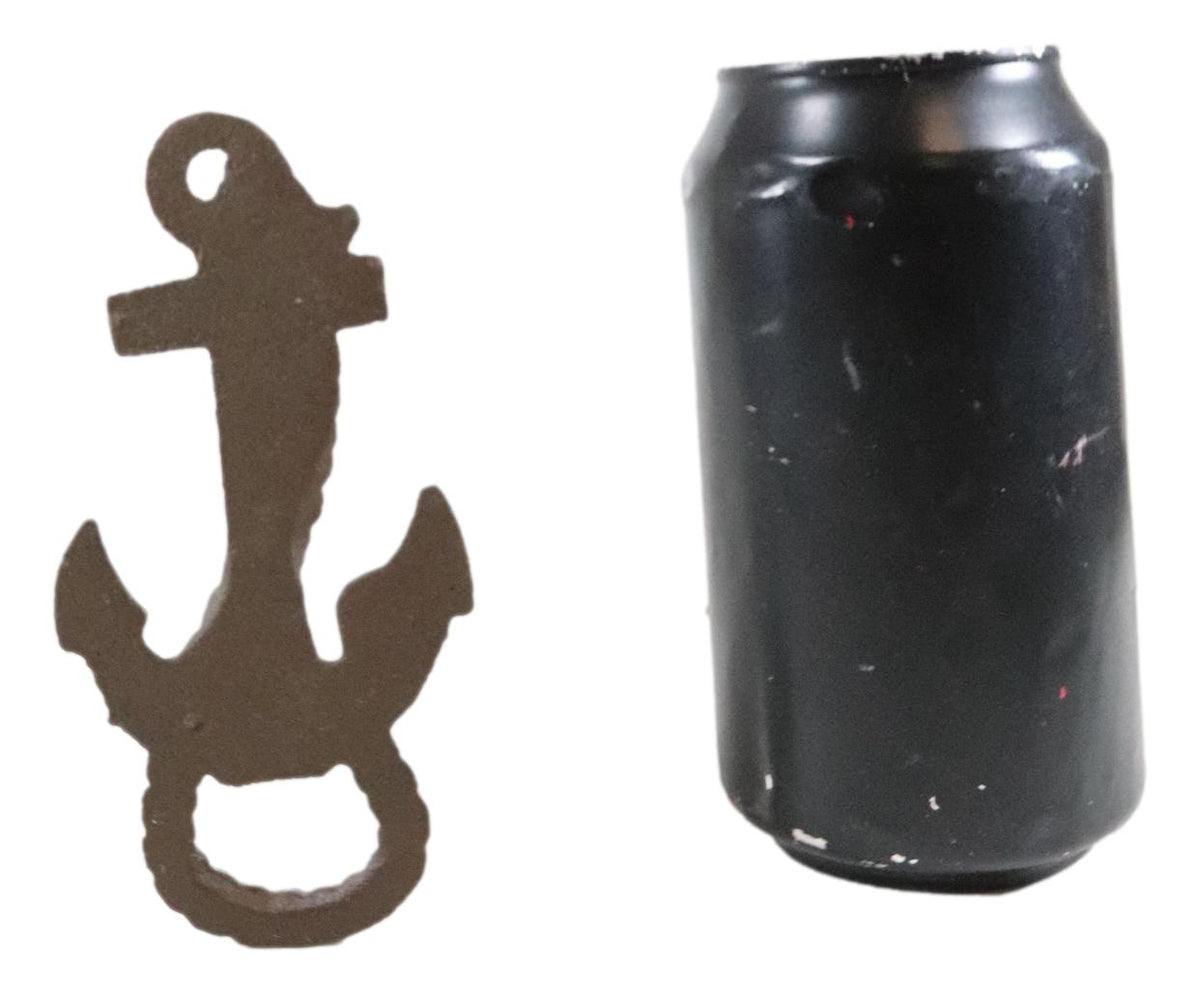 Set Of 2 Rustic Solid Cast Iron Nautical Ship Anchor Hand Beer Bottle Openers