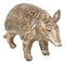 Western Rustic Texas Wild Mammal Armadillo In Tooled Faux Wood Finish Figurine