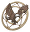 Rustic MDF Wood Flying Bald Eagle Dreamcatcher Web Circle Wall Decor Plaque