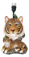 Royal Bengal Tiger Jungle Predator Desktop Table Lamp Statue Decor With Shade