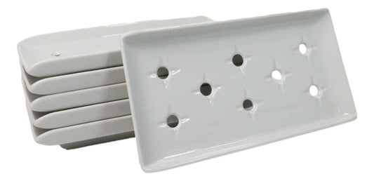 Pack Of 6 Japanese Raw Sushi Preparation Storage White Neta Zara Ceramic Plates