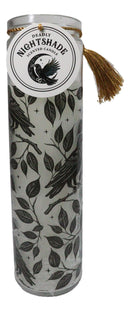 Pack of 2 Mystic Raven Deadly Nightshade Scented Tube Candles in Glass Jars 8"H