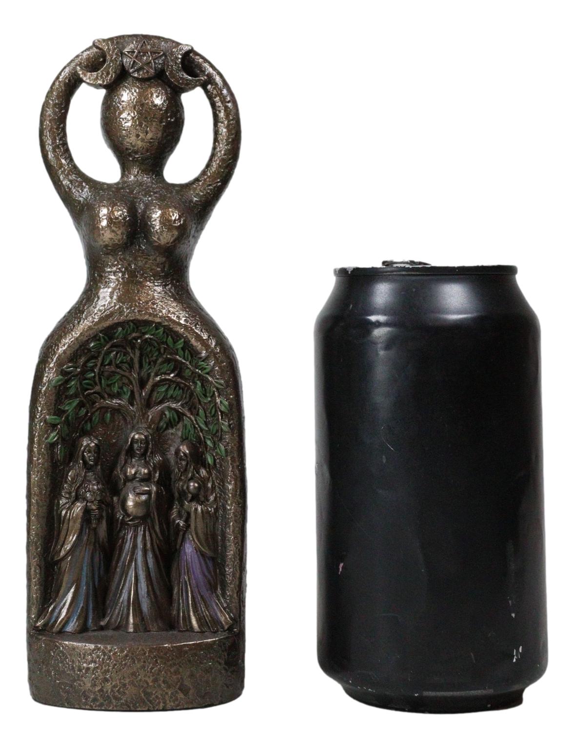 Wicca Spiral Triple Moon Goddess Mother Maiden Crone Tree Of Life Figurine