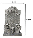 Ossuary Gothic Skulls Death Moths Graveyard Mortuary RIP Tombstone Figurine