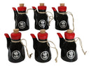 Pack of 6 Porcelain Calligraphy Soy Sauce Vinegar Condiment Dispenser Flask 7oz