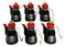 Pack of 6 Porcelain Calligraphy Soy Sauce Vinegar Condiment Dispenser Flask 7oz