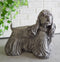 Long Haired Cavalier King Charles Spaniel Dog Faux Stone MGO Garden Statue 14"L
