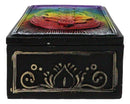 Metaphysical Wicca Rainbow Chakra Energy Zone 7 Colors Tarot Cards Trinket Box