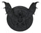 Gothic Nosferatu Black Bat Pentagram With Hell Fire Alchemy Symbols Wall Plaque