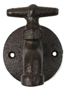 Pack of 4 Cast Iron Rustic Farmhouse Sink Water Faucet Spigot Wall Coat Hooks