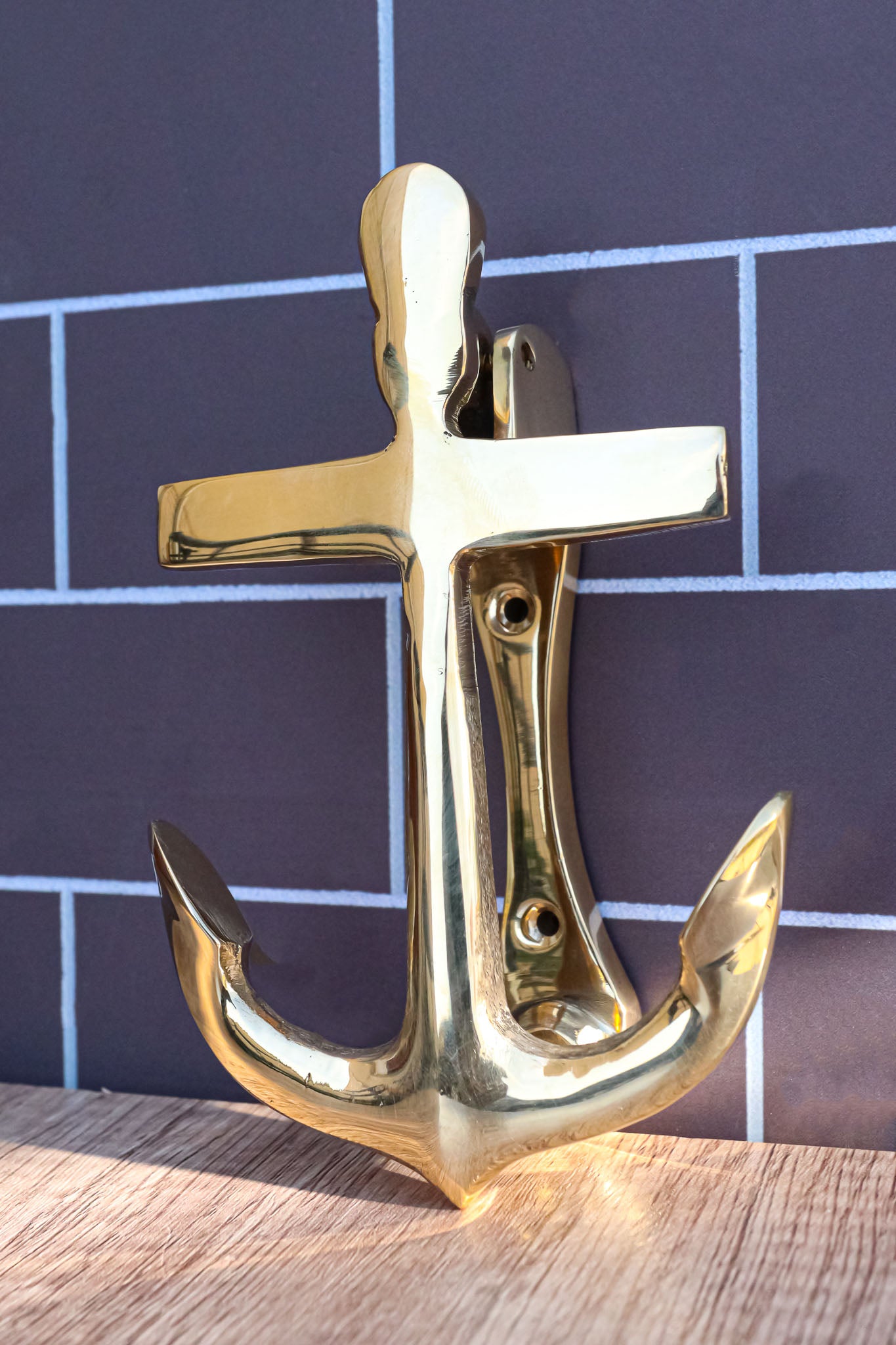 Brass Metal Vintage Marine Nautical Sailor Ship Anchor Door