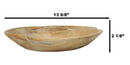 Rustic Live Edge Raw Limed Teak Wood Sectional Serving Dish Divided Tray 4 Parts