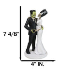 Wedding Dance Skeleton Frankenstein Skull Bride and Groom Love Sign Figurine