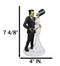 Wedding Dance Skeleton Frankenstein Skull Bride and Groom Love Sign Figurine