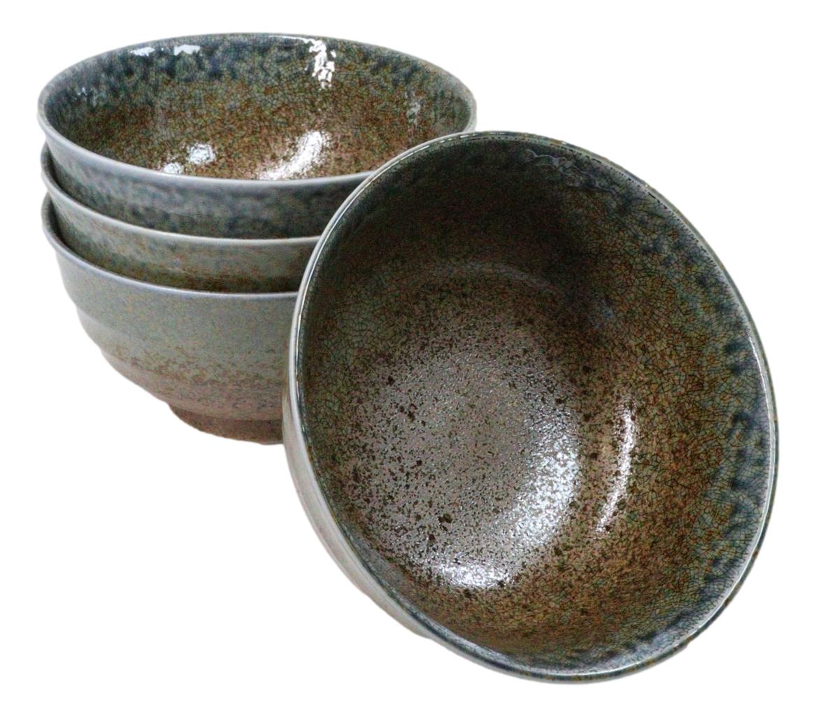 Set Of 4 Japanese Sunaji Kairagi Porcelain Medium Pasta Rice Soup Bowls 32oz