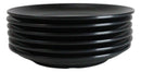 Pack Of 6 Black Silk Melamine Round Appetizer Dessert Side Dishes Plates 7"D