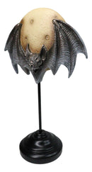 Gothic Phul Moon Bat Dracula Masque Ornament On Pole Stand Or Wall Sculpture