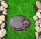Set Of 3 Cast Iron Sleeping Kitty Cat Garden Stepping Stone Pave Foot Steps