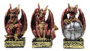 Set of 12 Colorful Viking Dragons in Multiple Poses and Armory Mini Figurines