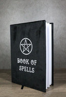 The Book Of Spells Pentagram Circle A5 Lined Pages Velvet Cover Journal Book