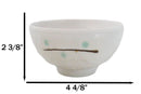Set of 6 Contemporary Yukino Hana Snow Melamine Round Rice Miso Soup Bowls 10oz